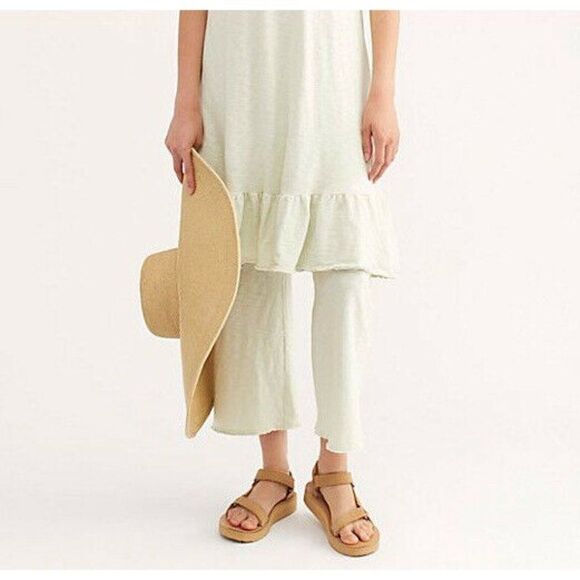 NEW FREE PEOPLE FP BEACH Sz XS DREAM OF YOU 2 PIECE MAXI TUNIC TOP & PANT SET - Picture 3 of 3